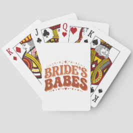 Retro Brudens Tjejer Terrakotta Möhippa Casinokort