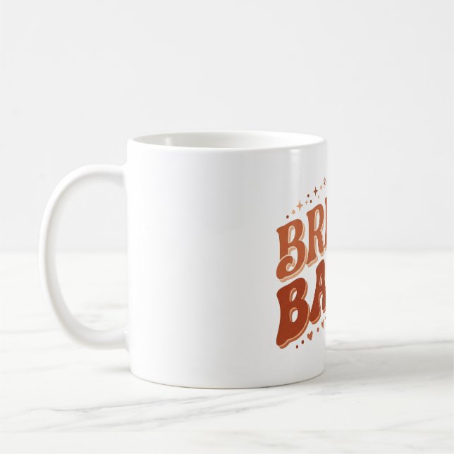 Retro Brudens Tjejer Terrakotta Möhippa Kaffemugg (Vänster)