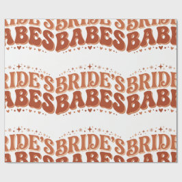 Retro Brudens Tjejer Terrakotta Möhippa Presentpapper