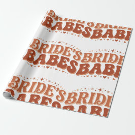 Retro Brudens Tjejer Terrakotta Möhippa Presentpapper
