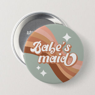 Retro Brudtjej Brudtärna Pin Knapp