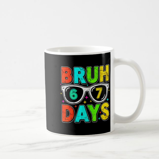 Retro Bruh 67 Days School Humor Cool Boy Sungles  Kaffemugg (Höger)