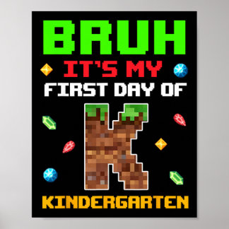 Retro Bruh Det är min första dag på förskolan Ck T Poster