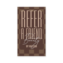 Retro Brun & Beige Groovy Rabatt för vänreferens