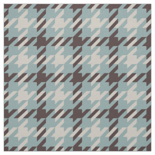 Retro-brunt och teal-houndand plaid mönster tyg