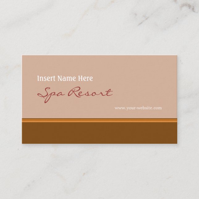 Retro brunt visitkort (Framsida)