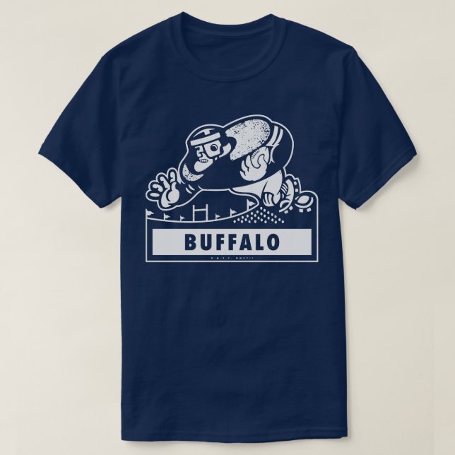 Retro Brute Buffalo White T Shirt (Design framsida)