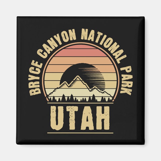 Retro Bryce Canyon nationalpark Utah Magnet (Framsidan)