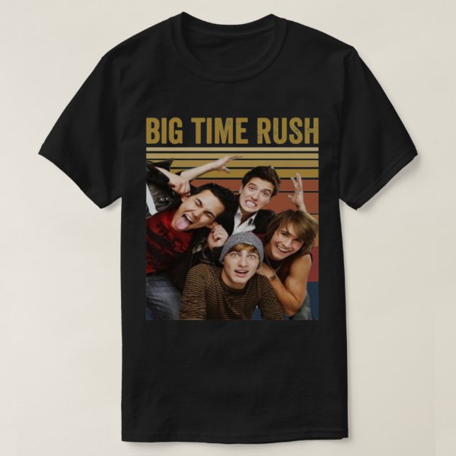 Retro BTR Big Time Rush Band Music Gift Manar Wome T Shirt (Design framsida)