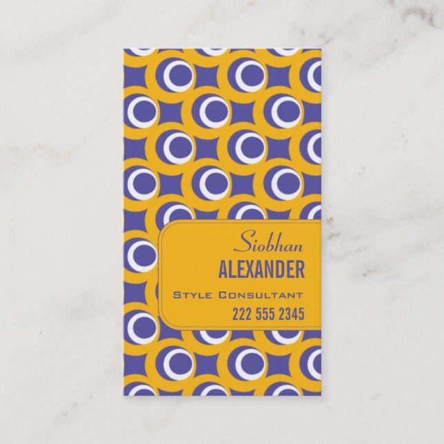 Retro bubblar visitkorten visitkort (Framsida)