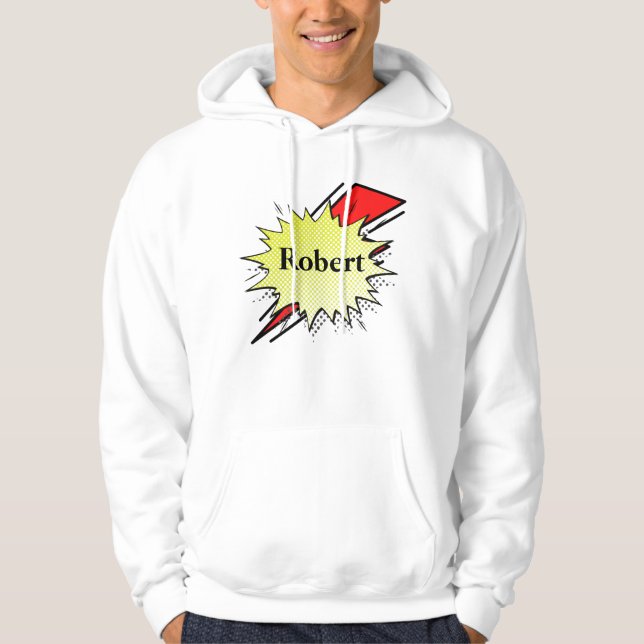 Retro bubble color comic hoodie (Framsida)