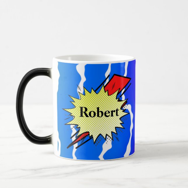 Retro bubble color comic magisk mugg (Vänster)