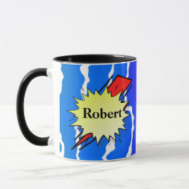 Retro bubble color comic mugg