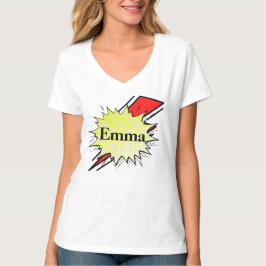 Retro bubble color comic t shirt