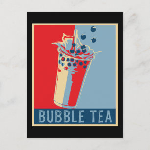 Retro Bubble Tea Gift Manar Bubble Tea Boba Tea Vykort