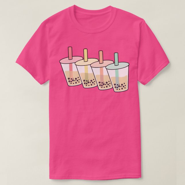 Retro Bubble Tea Shirts Women Boba Mjölk Tea Shirt T (Design framsida)