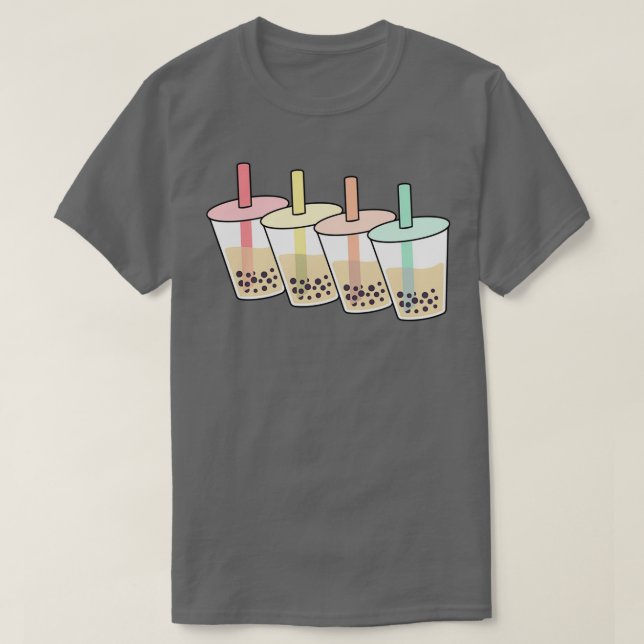 Retro Bubble Tea Shirts Women Boba Mjölk Tea Shirt T (Design framsida)