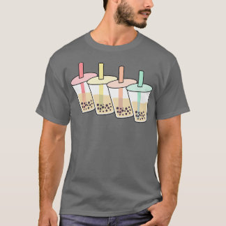 Retro Bubble Tea Shirts Women Boba Mjölk Tea Shirt T