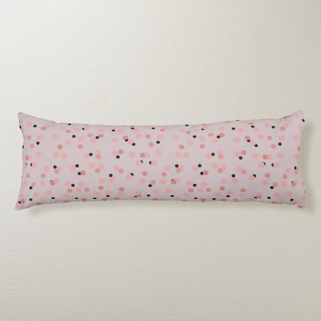 Retro Bubblegum Konfetti Mid-Century Prickar   Kroppskudde (Framsidan)