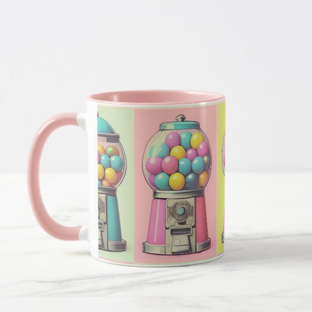 Retro Bubblegum maskin Mugg (Vänster)