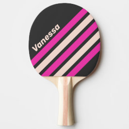 Retro Bubblegum Sneda Ränder med Namn Pingisracket