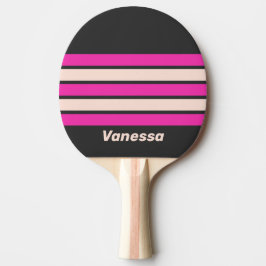 Retro Bubblegum Tvärstripad med namn Pingisracket