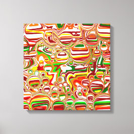 Retro Bubbles Abstrakt Modern Art Canvastryck