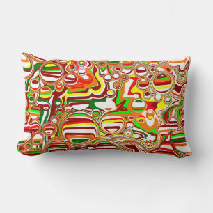Retro Bubbles Digital Art Lumbarkudde