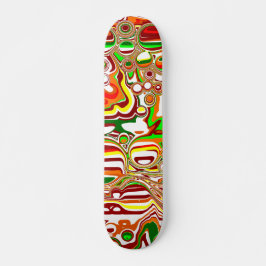 Retro Bubbles Digital Art    Mini Skateboard Bräda 18,5 Cm
