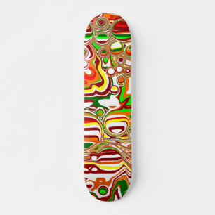 Retro Bubbles Digital Art Mini Skateboard Bräda 18,5 Cm