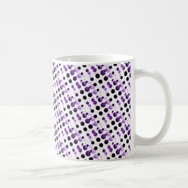 Retro Bubbles Mugg, Lila Kaffemugg (Höger)