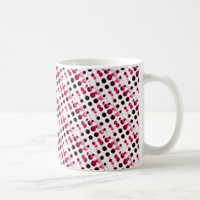 Retro Bubbles Mugg, Rosa Kaffemugg (Höger)