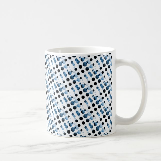 Retro Bubbles Mugg, Royal Blue Kaffemugg (Höger)