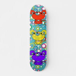 Retro-bubblor med Tecknad Skateboard Dek Bräda 19,5 Cm