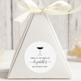 Retro BubLY Champagne Coupe Glass Bachelorette Runt Klistermärke