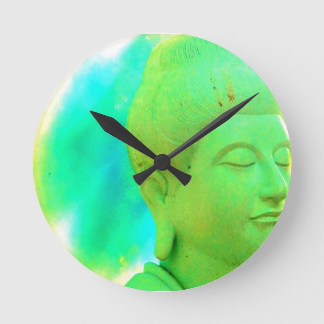 RETRO BUDDHA tar tid på Rund Klocka (Framsida)