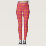 Retro Buffalo Play Tartan Mönster Rosa och Orange Leggings<br><div class="desc">Retro Buffalo Play Tartan Mönster Rosa och Orange Leggings</div>