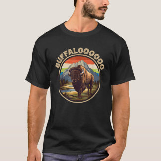 Retro Buffalo Sunset Lucky Casino Slots Buffalooo T Shirt