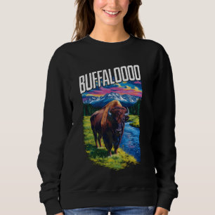 Retro Buffalo Sunset Lucky Casino Slots Buffalooo T Shirt