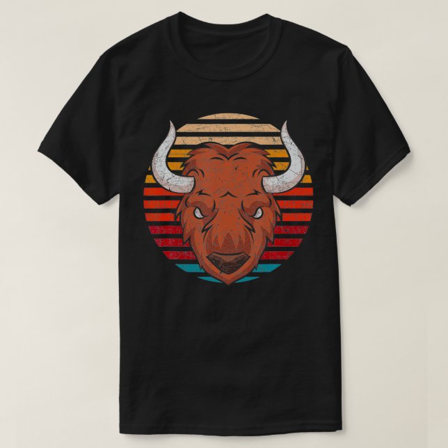 Retro Buffalo T Shirt (Design framsida)
