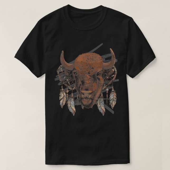 Retro Buffalo T Shirt (Design framsida)