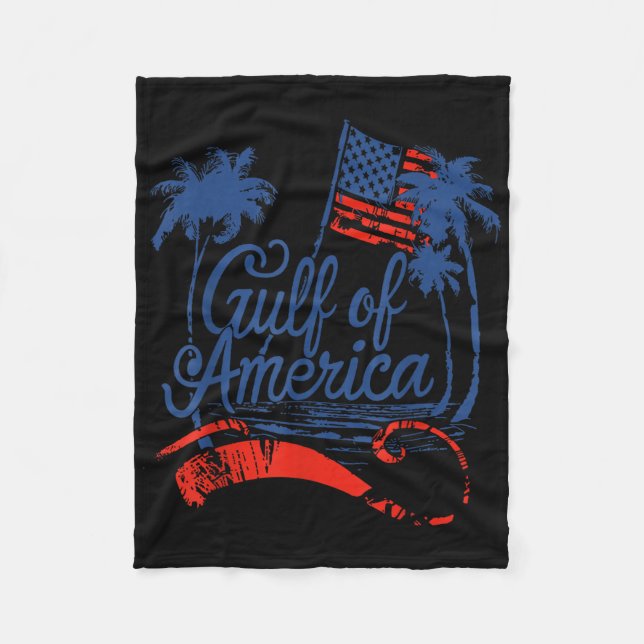 Retro Bukt of US America 2025 American Flagga Bukt Fleecefilt (Framsidan)