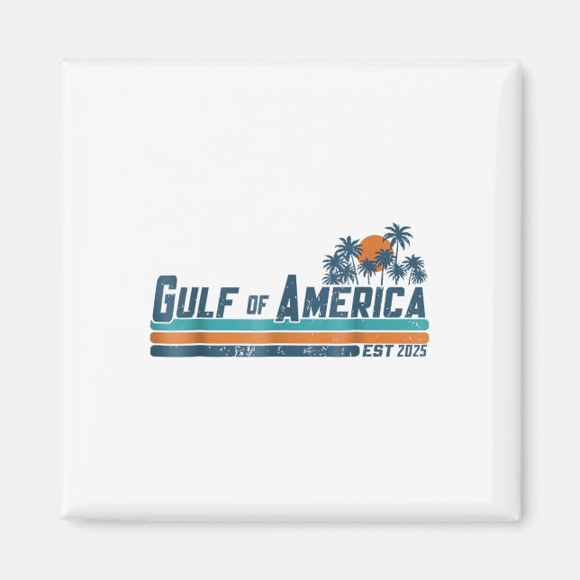 Retro Bukt of US America 2025 American Flagga Bukt Magnet (Framsidan)
