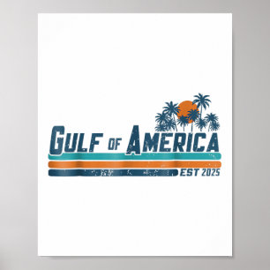 Retro Bukt of US America 2025 American Flagga Bukt Poster