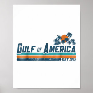 Retro Bukt of US America 2025 American Flagga Bukt Poster