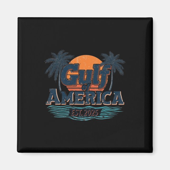 Retro Bukt of US America 2025 American Flagga Long Magnet (Framsidan)