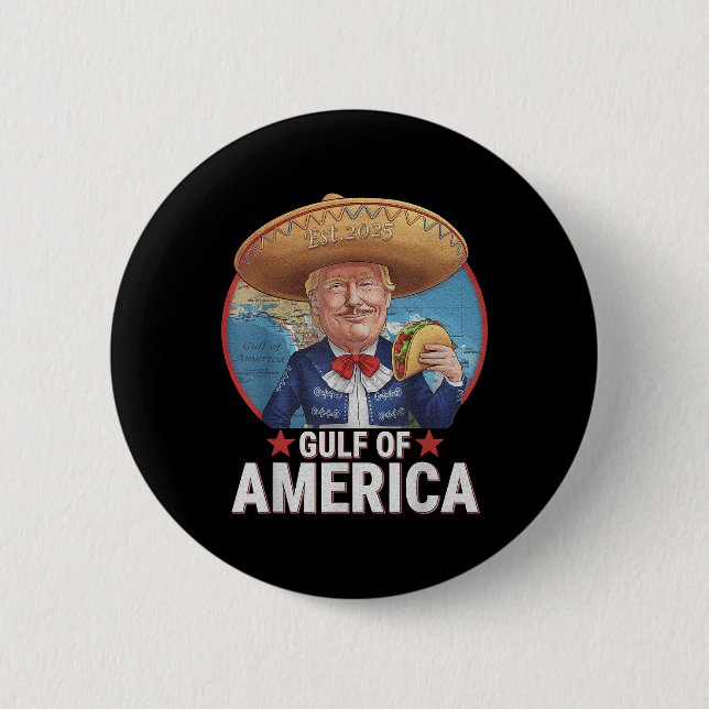 Retro Bukt of US America Est 2025 American Flagga Knapp (Framsida)