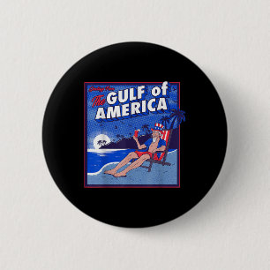 Retro Bukt of US America Est 2025 American Flagga Knapp