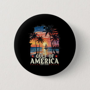 Retro Bukt of USA Amerika 2025 Amerikanska Flagga Knapp