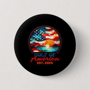 Retro Bukt of USA Amerika 2025 Amerikanska Flagga Knapp